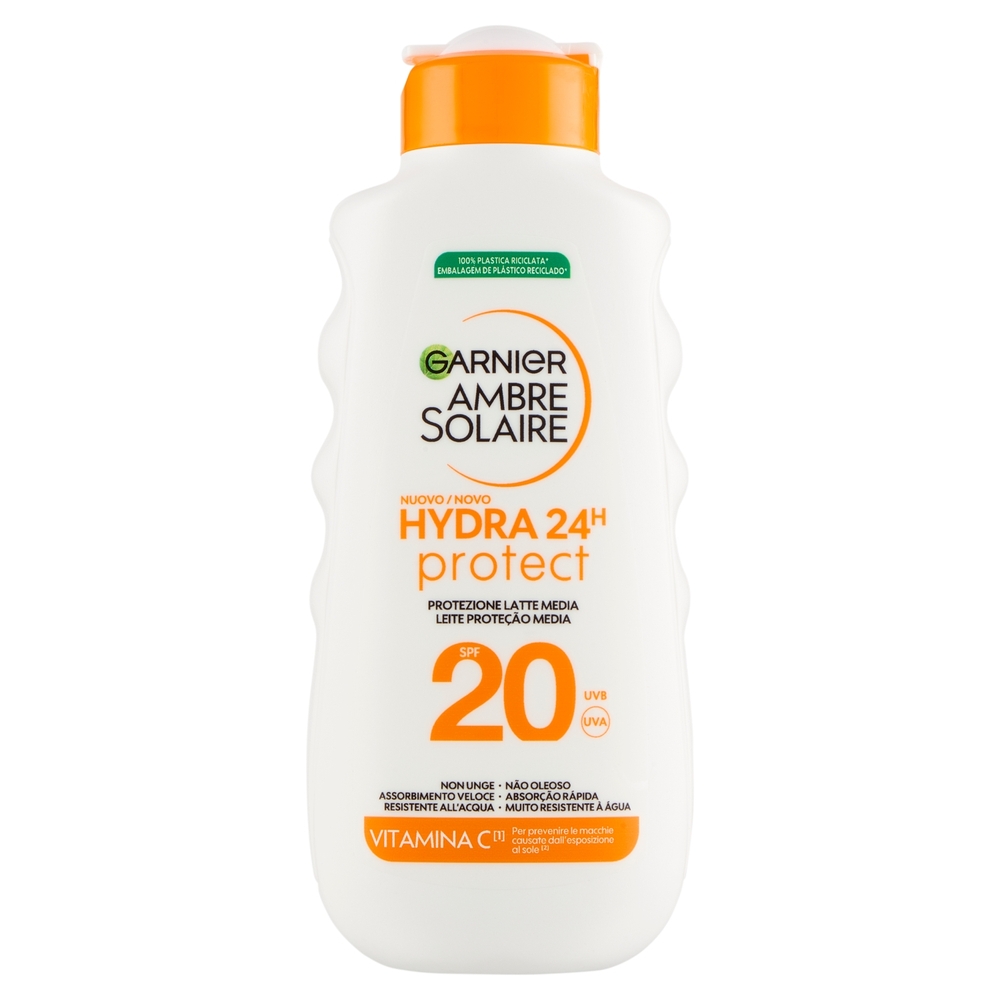 Garnier Ambre Solaire Hydra 24H Protect Protezione Latte Media SPF20 175 ml